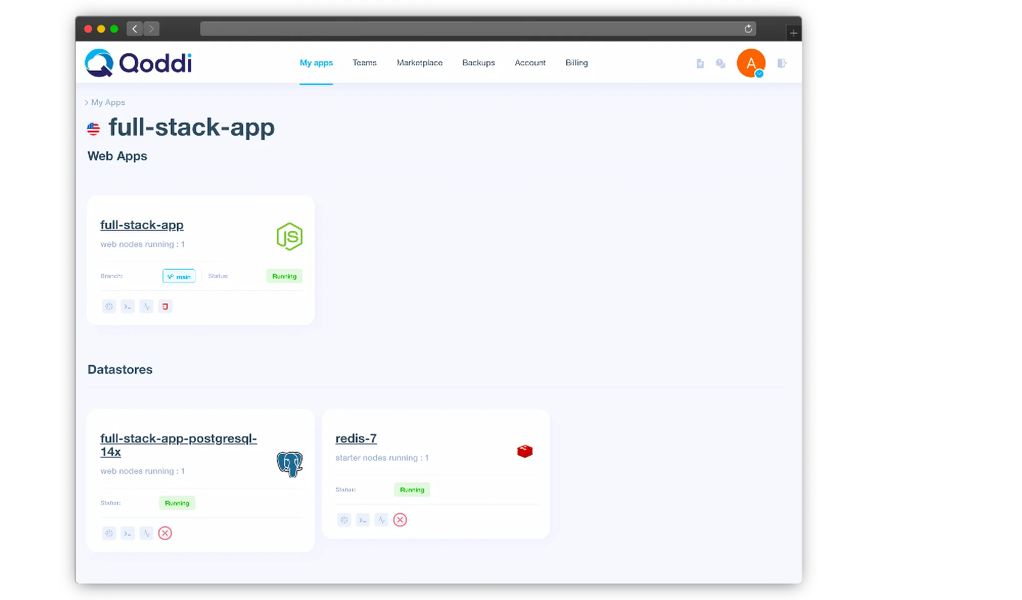 Qoddi Dashboard screenshot